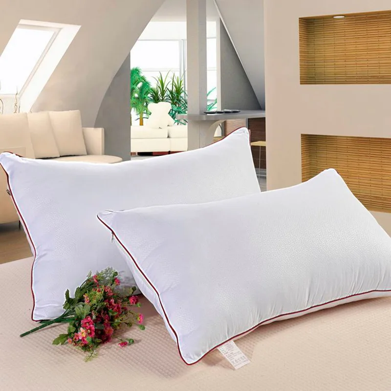 2 PC red line 48x74 см, рождественский подарок, Ортопедическая подушка для сна, для кровати, супер мягкое волокно, уменьшает боль в плечах, шее, здоровье, Шейная подушка - Цвет: 2 PC red line