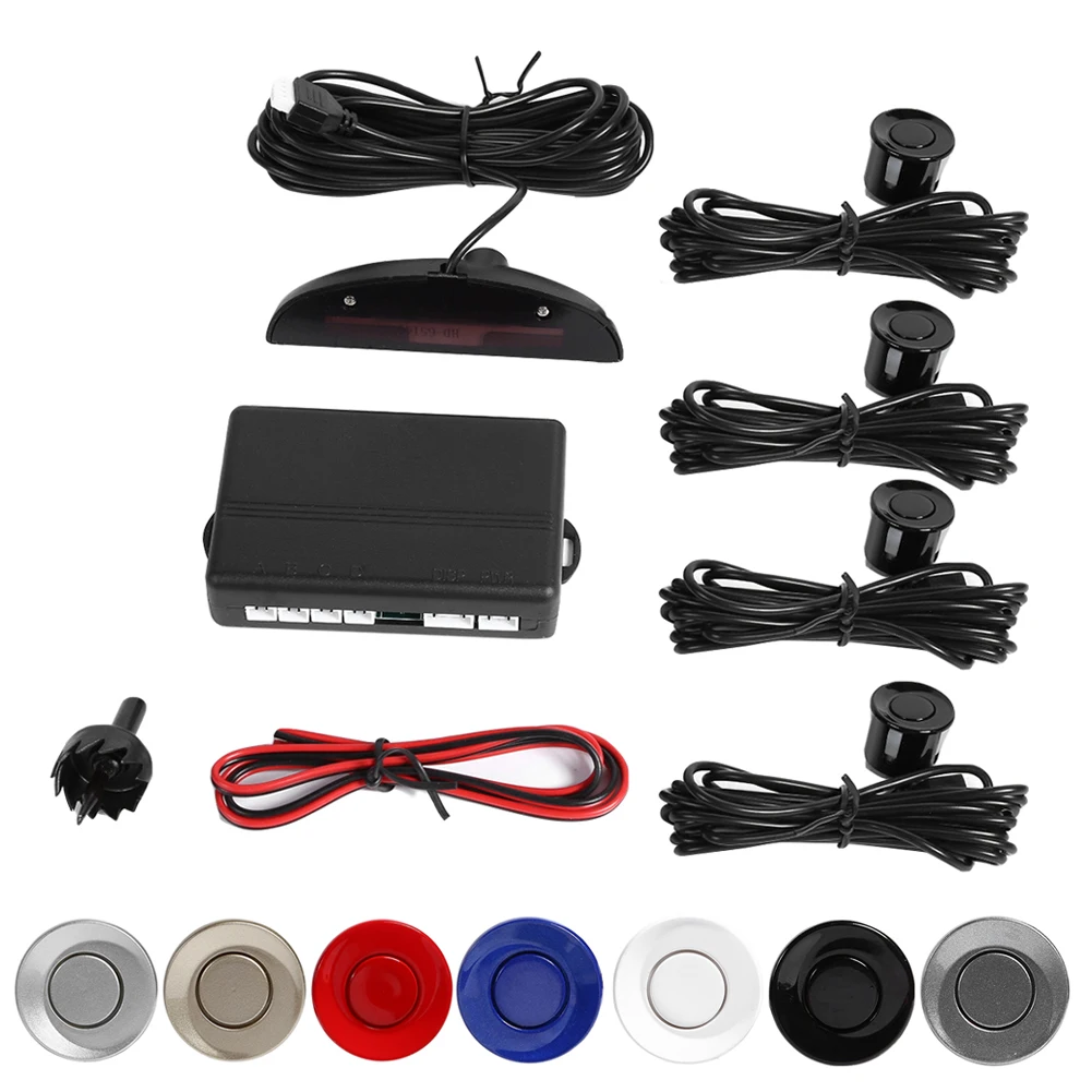 

Parking Sensor Car Parking Kit LED Display 4 Sensors 22mm Backlight Reverse Backup Radar Monitor System 12V 7 Colors