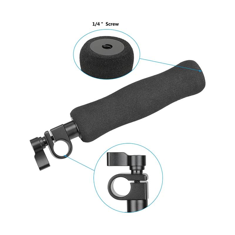 Camvate um Par Dslr Lidar com Apertos da Câmera Handgrip com 15 mm Adaptador de Braçadeira de Haste Única para Câmera Montagem no Ombro Rig 15 mm Haste - Image 6