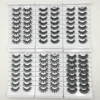 

8 pairs False Eyelashes Makeup Soft Wispy Natural Lashes Handmade 3D Faux Mink Lashes Extension Wholesale Fake Eyelashes