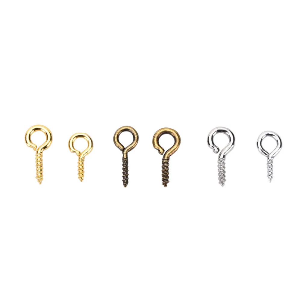 100 шт Золотой/Серебряный цвет маленькие овечьи глазки винт для бисера Кулон