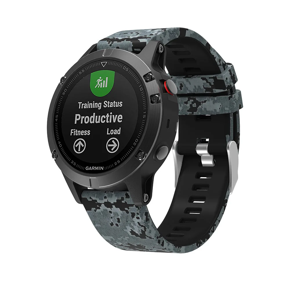 22 мм ремешок на запястье для Garmin Fenix 5 forerunner 935 gps Смарт часы с принтом спортивный силиконовый ремешок для часов с быстрым выпуском