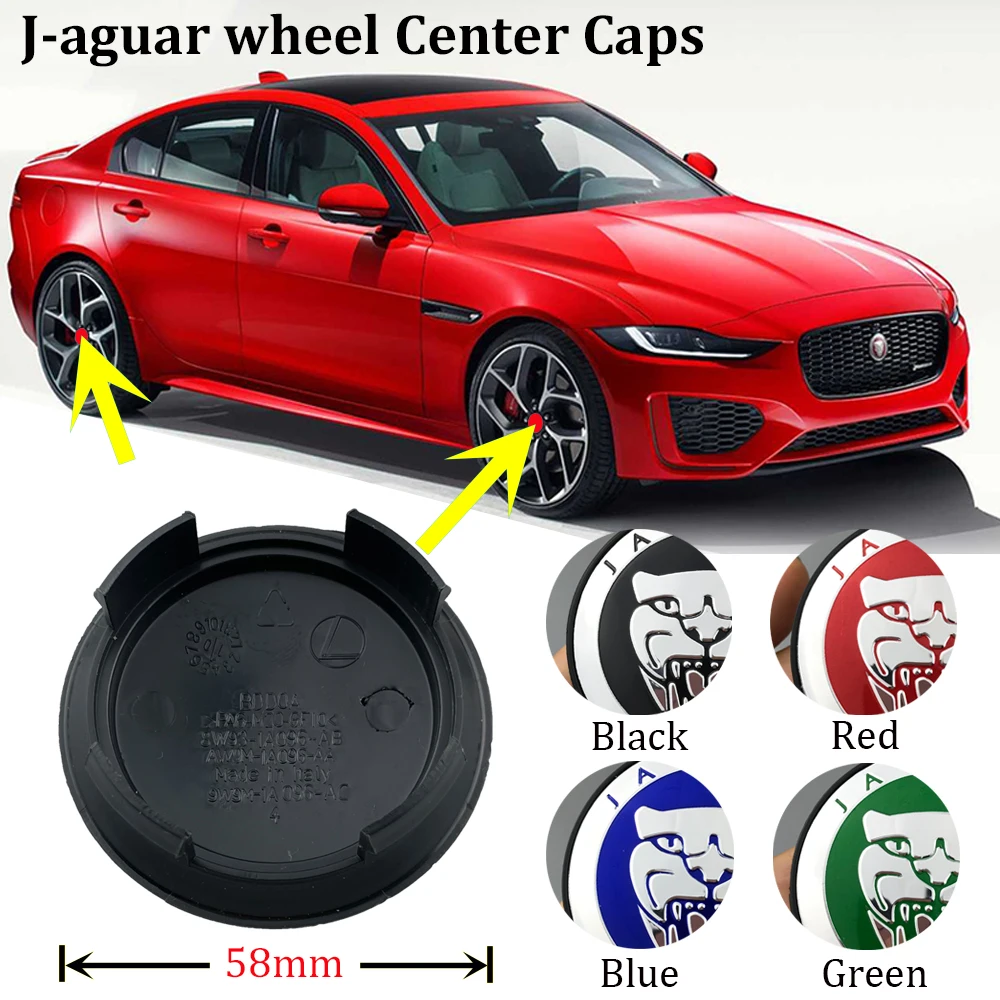 60 шт. 58 мм черный красный синий стиль женский для крышки Jaguar XF XJ XJS XK колпак ступицы