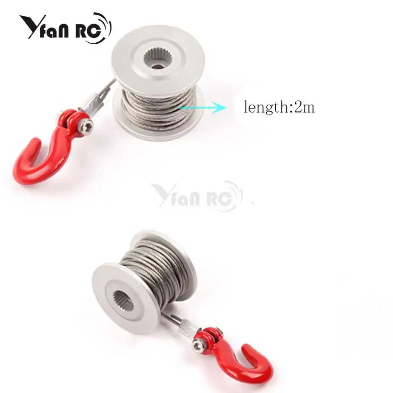 

Rc 25t Servo Winch Drum Trailer Hook Hitch For 1/10 Rc Crawler Car Axial Scx10 90046 D90 Trx4 Ford Mst Cfx Jimny Vs4 T4