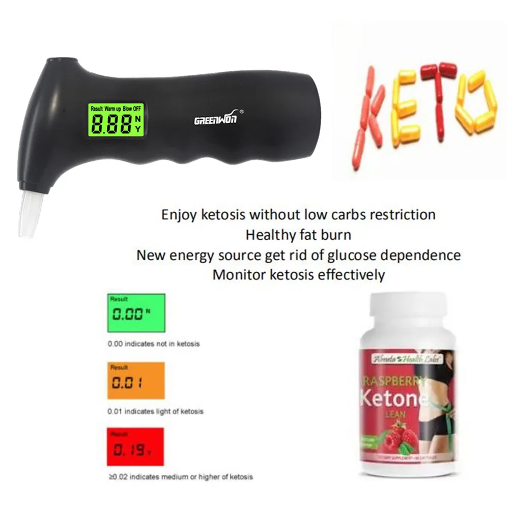GREENWON Breath ketone tester fat burn & weight loss Ketogenic Diets mearuring keto meter for ketone tester machine