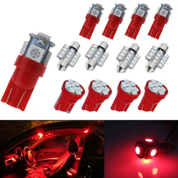 

For Dome License Plate Lamp Car Lights Bulbs Accessories Parts Red Interior Package Kit