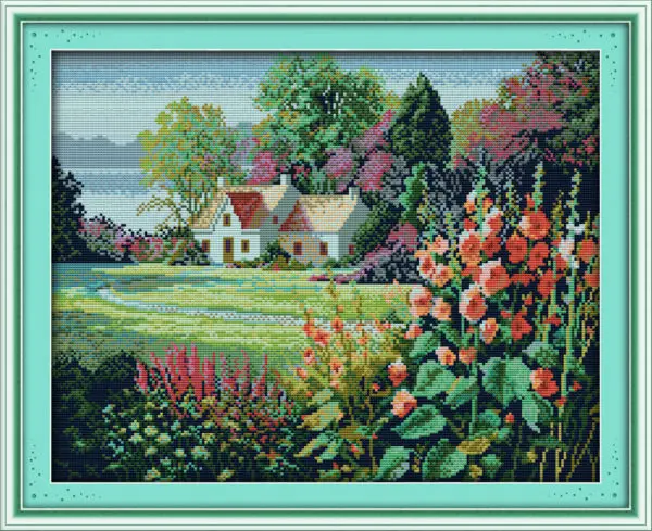 Набор для вышивки крестиком дикий пейзаж на холсте|cross stitch kits|scenery printscross |