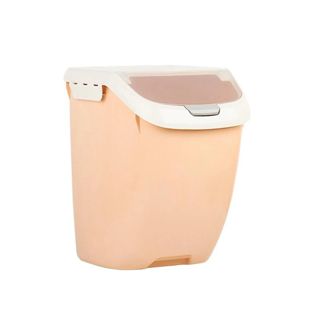 Orange 15kg Ящик для хранения 6/10/15 кг риса герметичный ящик для хранения влагостойкий контейнер рисовый сушеные Еда Крупы Диспенсер Для Хранения Организатор - Цвет: Orange 15kg
