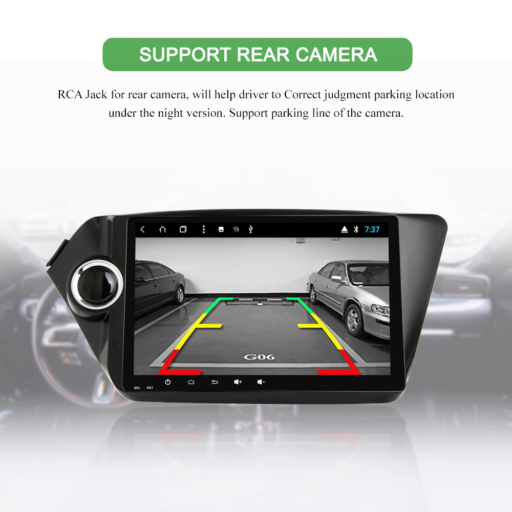 Excellent Bonroad 9" Android 9.0 Car Multimedia Player stereo receiver for K2 Rio 2010-2015 GPS Navigation Car Video Player Ram 2G Rom16G 3
