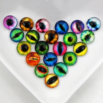 

Hot Sale 50pcs 10mm Mixed Handmade Photo Glass Cabochons (D7-17)