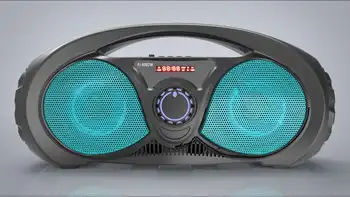

Waterproof bluetooth speaker wireless portable sound column 10W subwoofer music center with LED flashing light boom box radio