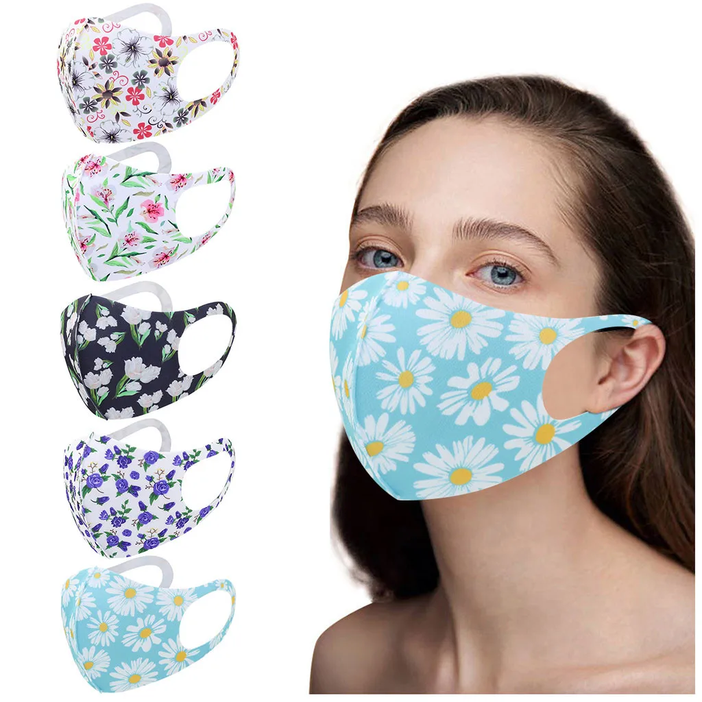 Masque Tissu Цветочная Повседневная маска для лица ацтекские маски с принтом тканевые
