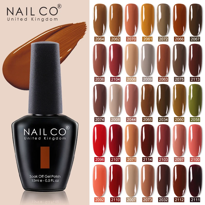 NAILCO Gel nail polish soak off UV & LED Semi-permanant Nail polish accessories gel nails art Gel for extension top base coat