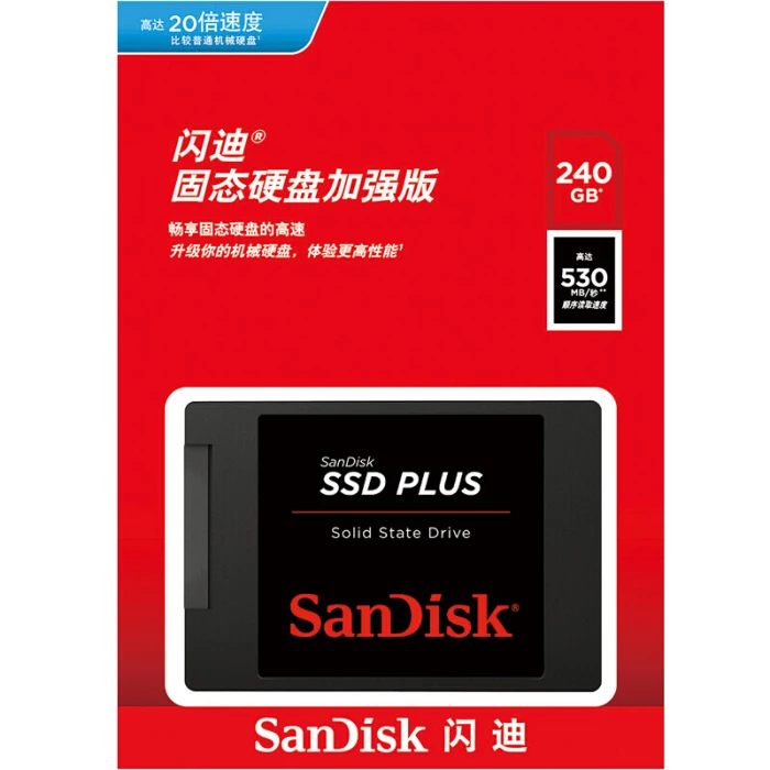 Sandisk SSD plus120гб 240 ГБ Внутренний твердотельный 480 ГБ 1 ТБ SATA III 2," ноутбук твердотельный диск SSD жесткий диск