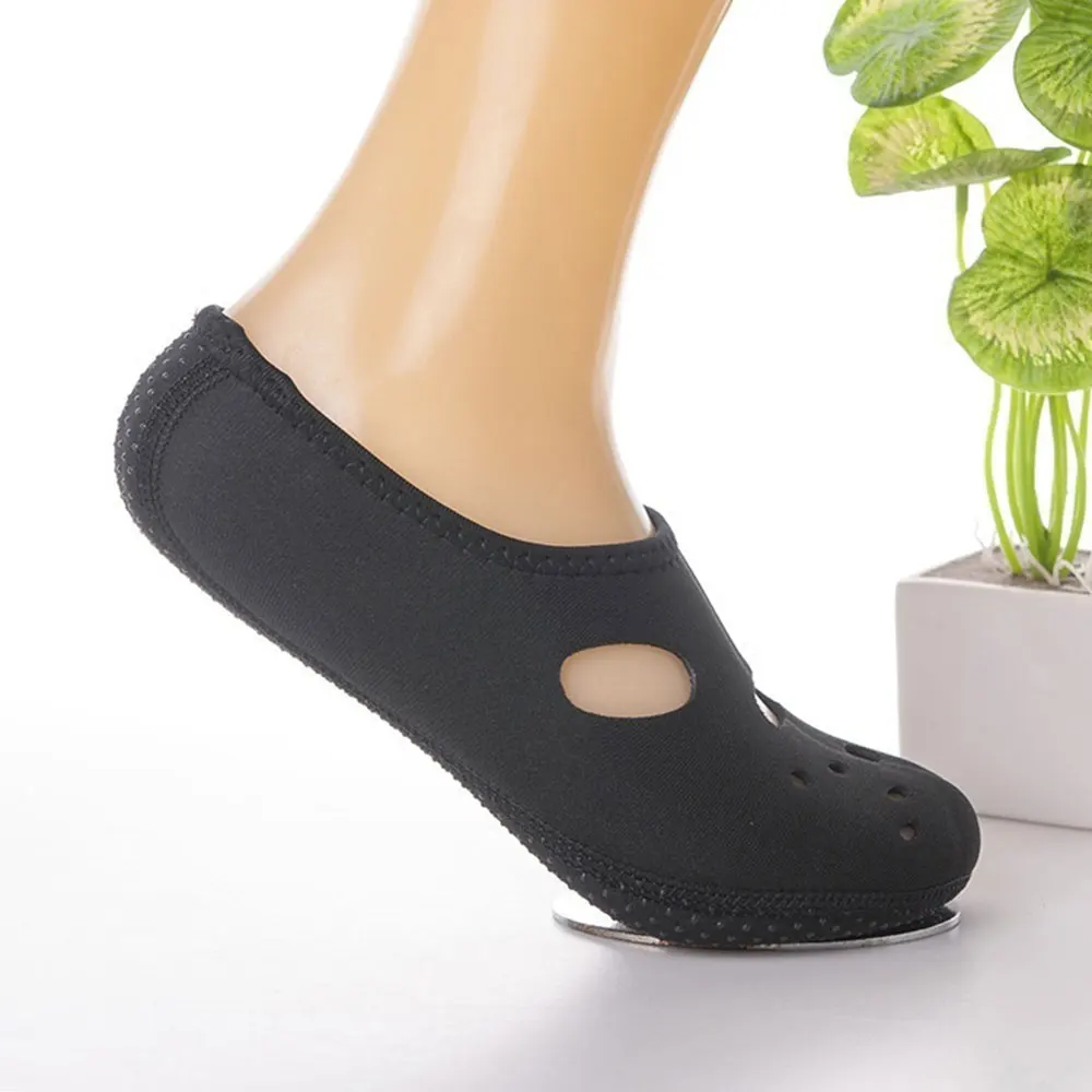Forfar/1 пара; пляжная обувь; носки для плавания и дайвинга; быстросохнущие нескользящие носки для дайвинга; носки для плавания и серфинга и подводного плавания - Цвет: Black
