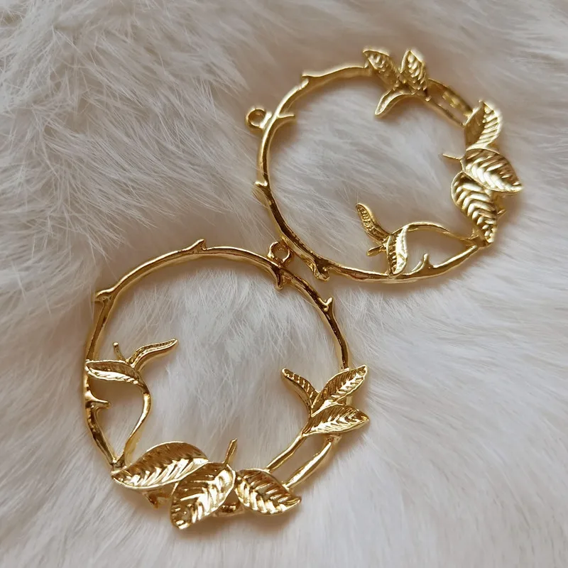 Leaf Circle Open Back Bezel Openwork Leaves Charm Round Floral Deco Frame for UV Resin Filling Jewelry Making Jewelry Bezels|Jewelry Findings & Components| - AliExpress