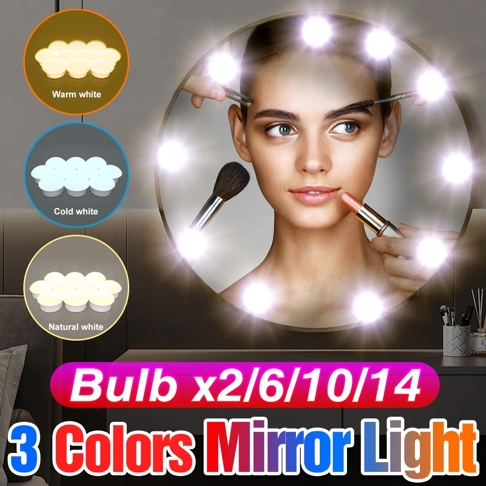 Tanie Lustro toaletowe LED Light USB makijaż lampka nad lustro kosmetyczne sklep