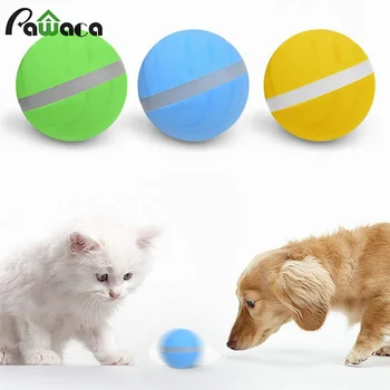 

Active Jump Ball Dog Toy USB Electric Pet Ball LED Rolling Flash Elastic Ball Cat Automatic Roll Fun Interactive Toy Waterproof