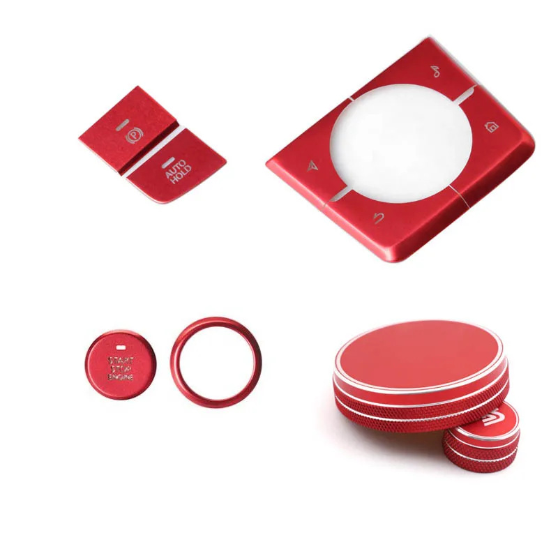 10pcs red Автомобильный Стайлинг интерьера молдинги электронный ручной тормоз Блестки для Mazda 3 BP-Н. В. Мультимедийные кнопки полые блестки - Название цвета: 10pcs red