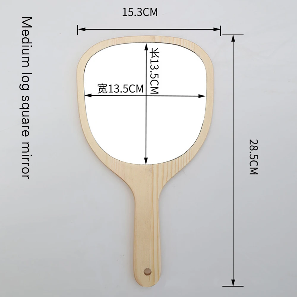 Новое зеркало из натурального дерева, деревянное ручное зеркало, винтажное портативное компактное косметическое зеркало, ручное зеркало с ручкой для женщин, для путешествий
