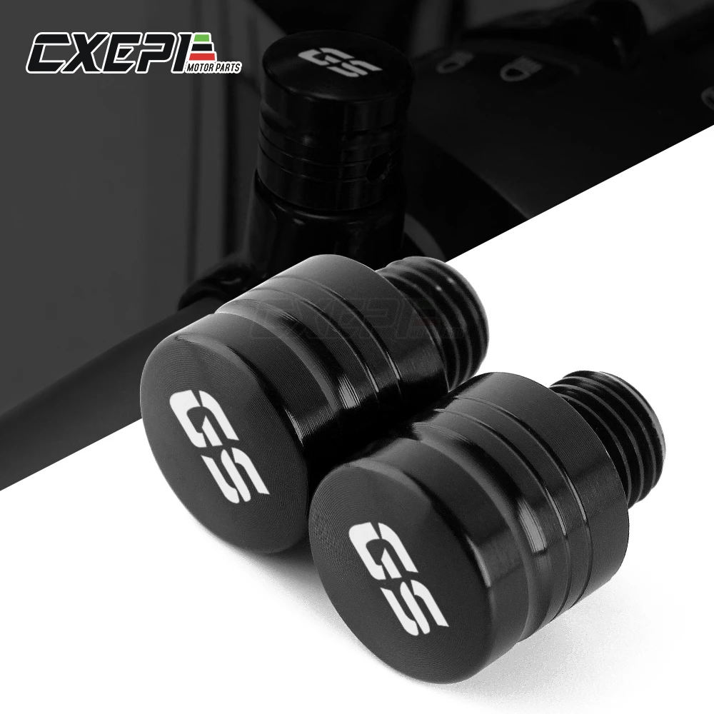 

2Pcs Universal Motorcycle M10X1.25 CNC Mirror Hole Plug Screw For BMW R1200GS R1250GS F850GS F750GS F800GS F650GS F800GS LOGO GS