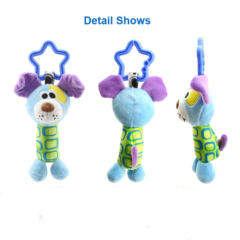 Hanging Plush Baby Toy Rattle Lovely Cartoon Animal Bell Newborn Stroller Accessories Baby Toys 6 Style 4