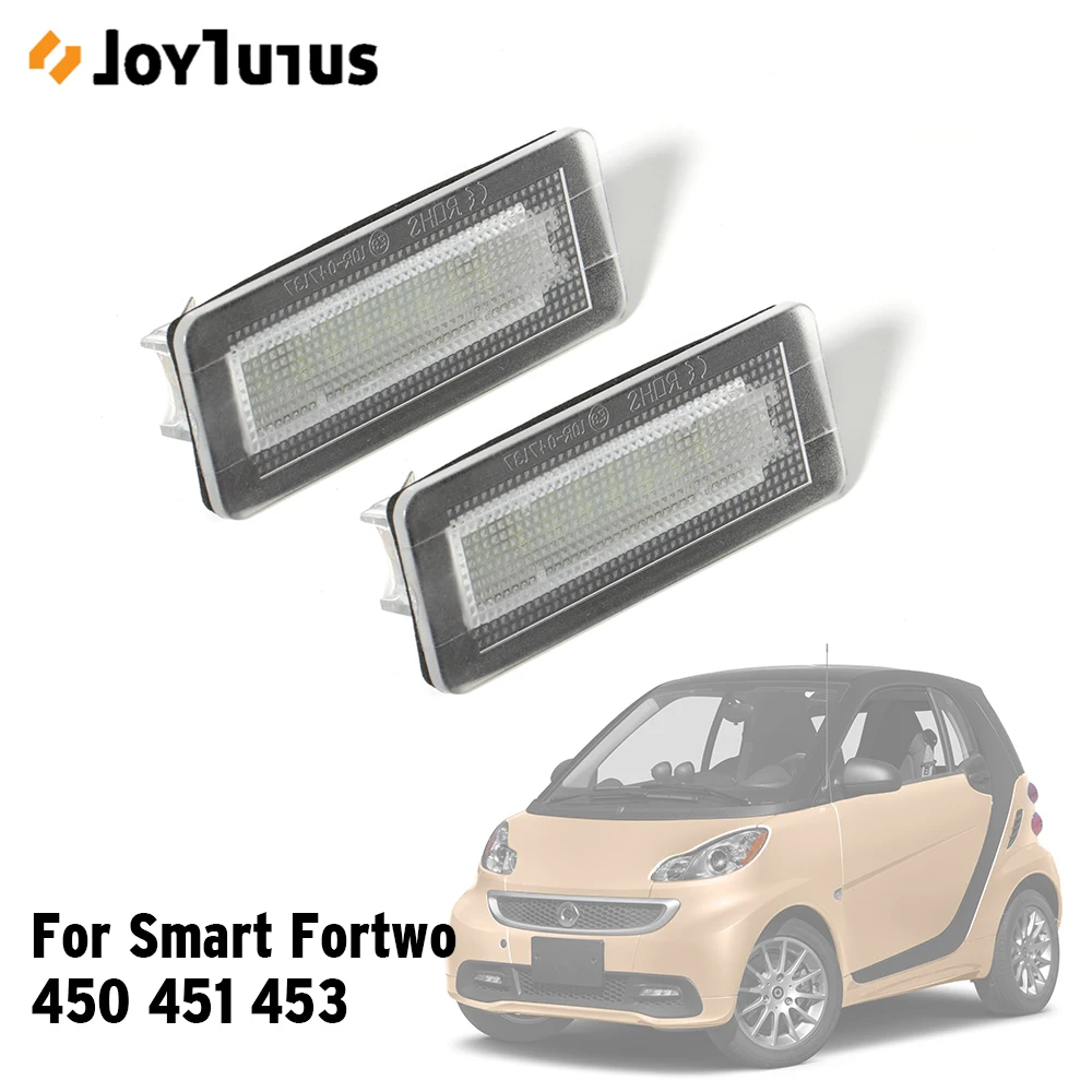 Best 2Pcs 18SMD LED License Plate Light For Benz Smart Fortwo 450 451 453 2014 2018 LED Lamp Error Free Coupe Convertible