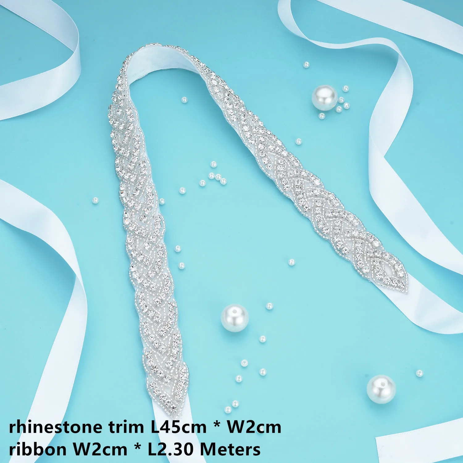 Rhinestone Bridal belt wedding crystal diamond wedding dress accessories belt sash 1PC WDD1053 bridal waistband