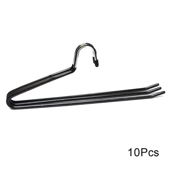 

10pcs Non-Slip Trouser Pants Metal Hook Space Saving Hanger Hanging Closet Organizer Home Open Ended