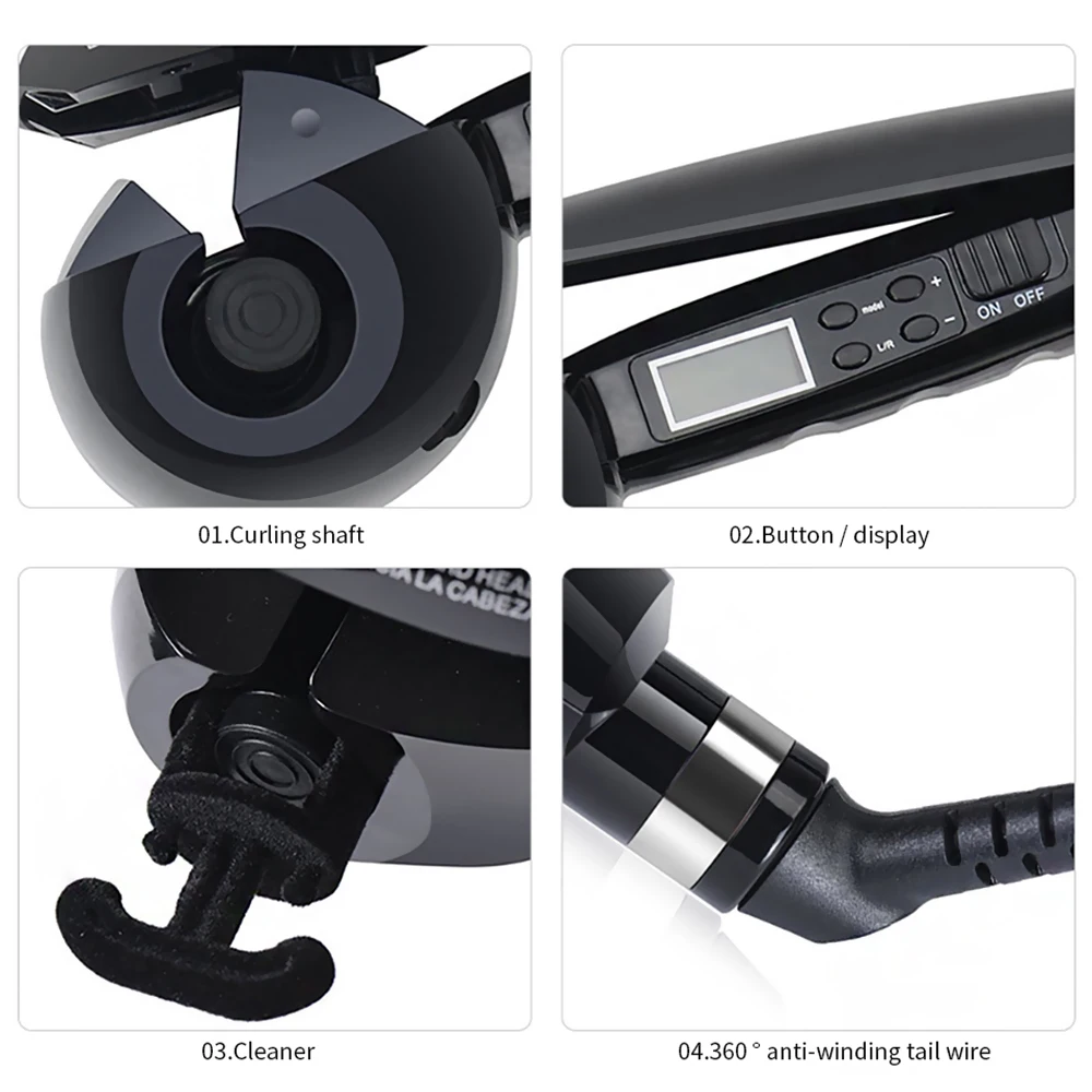 Ceny WX Automatyczne Kobiety lokowka do wlosow Wielofunkcyjny Spirala hair curler curlers hair curling iron LED Narzędzia do włosów lokówka do włosów Ceramika prostownica lok wka lokowki Leniwy lokówki do włosów