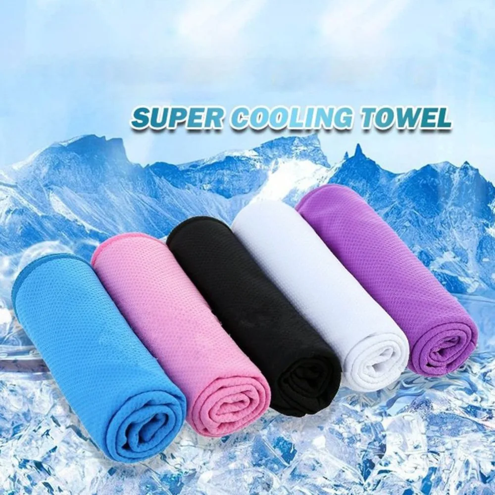 Монохромное холодное чувство полотенце летнее охлаждающее артефакт ледяное полотенце охлаждающее быстросохнущее ледяное полотенце спортивное полотенце