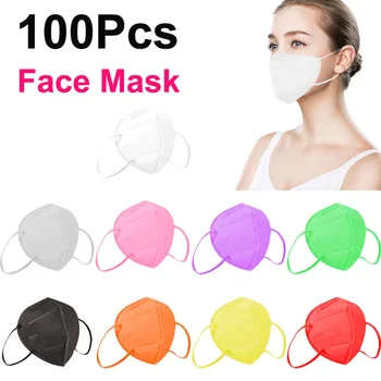 

Disposable Face Mask Nose 5-layer Cover PM2.5 Dust Masks Black Pink Blue Orange