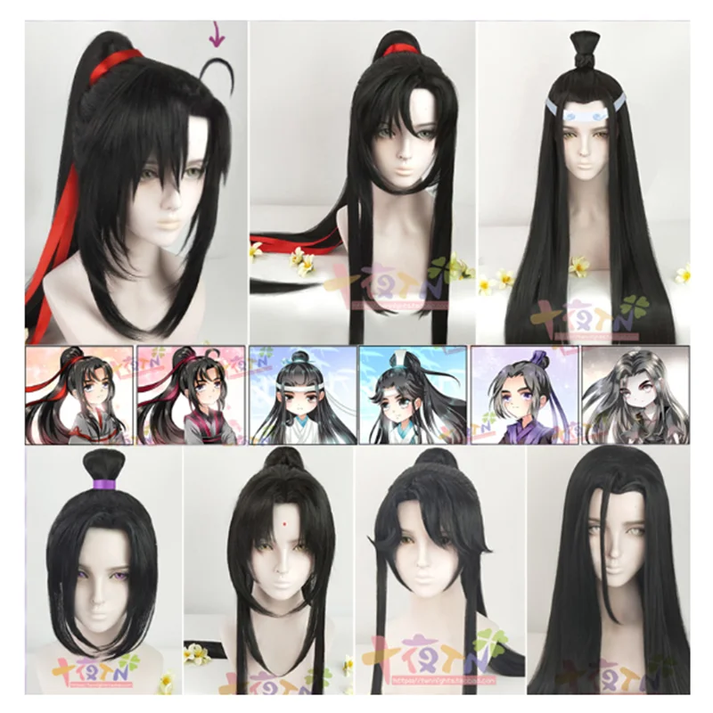 

Anime Mo Dao Zu Shi Grandmaster of Demonic Cultivation Wei Wuxian Lan Wangji Cosplay Wig For Halloween Party