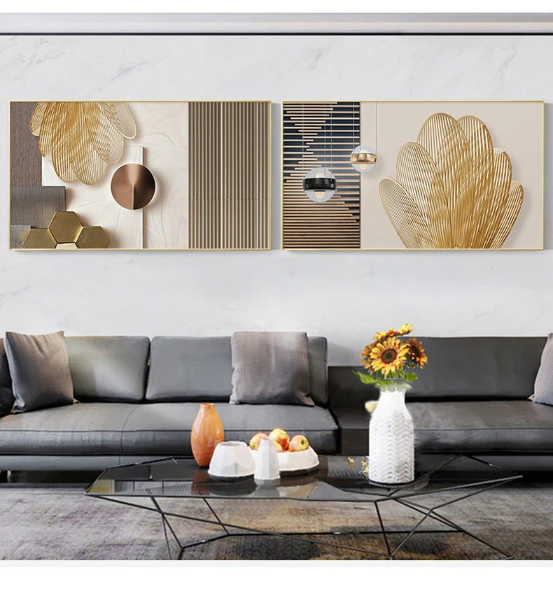 Modern Industrial Geometric Canvas Painting Home Decor Fashion Wall Poster Print Abstract Luxury Living room Decoration Picture