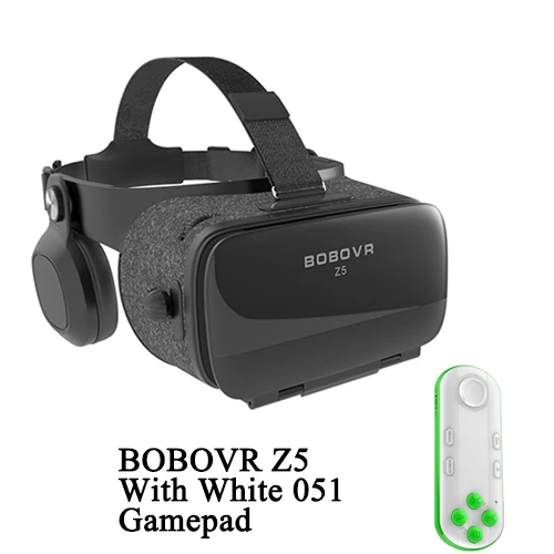 BOBOVR Z5 Виртуальная реальность гарнитура очки 120 FOV 3D очки стерео коробка глобальная версия полная посылка для 4,7-6,2 'мобильного телефона - Цвет: VR and 051 White