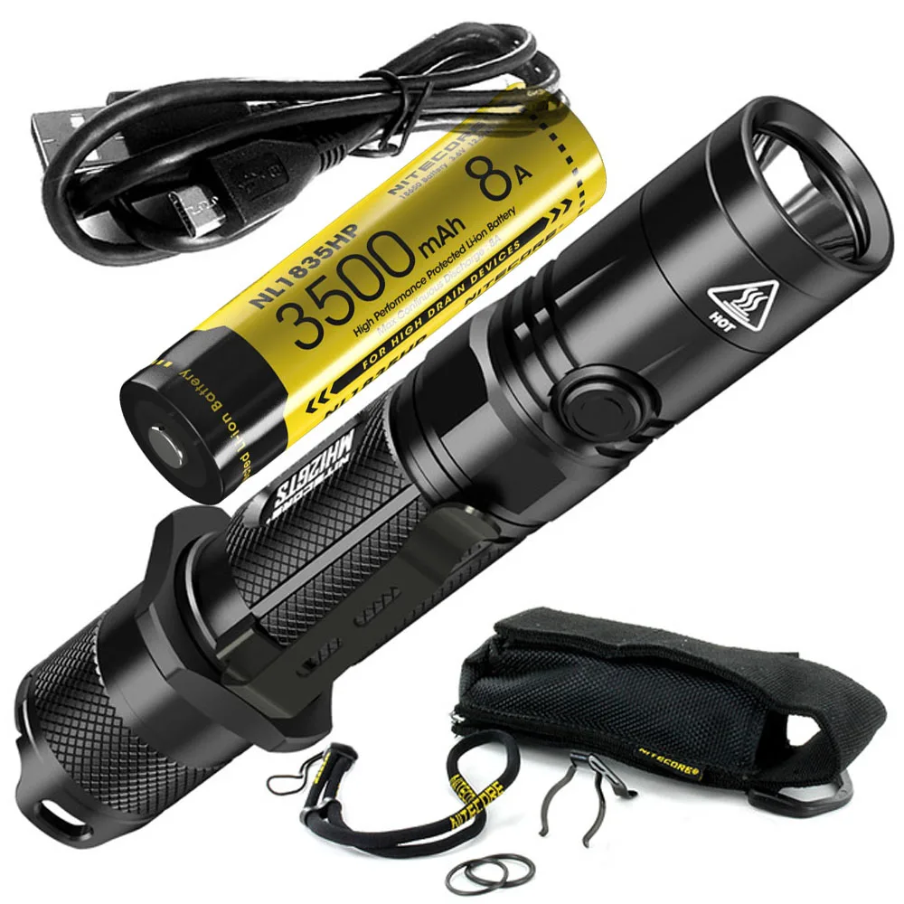 NITECORE MH12GTS тактический фонарь XHP35 HD max 1800 люмен луч бросок 226 м USB непосредственно заряжаемый факел Открытый свет - Испускаемый цвет: MH12GTS NL1835HP