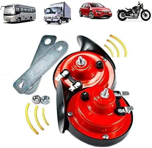 2pcs Super 300 DB Train Horn for Trucks Car Styling 12V Electric Snail Horn Air Raging Sound for Motorcycle Car Accessories