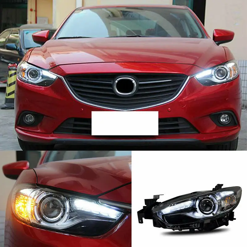 

For Mazda 6/Atenza 2013 2014 2015 2016 2017 Car 2pcs Headlight Assembly with Xenon High Light Lens