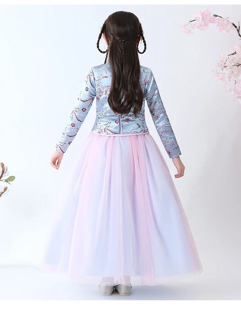 Зимнее платье для девочек платье в китайском стиле vestidos de fiest для свадебной вечеринки, вечеринки, дня рождения, теплые плюшевые платья первое платье