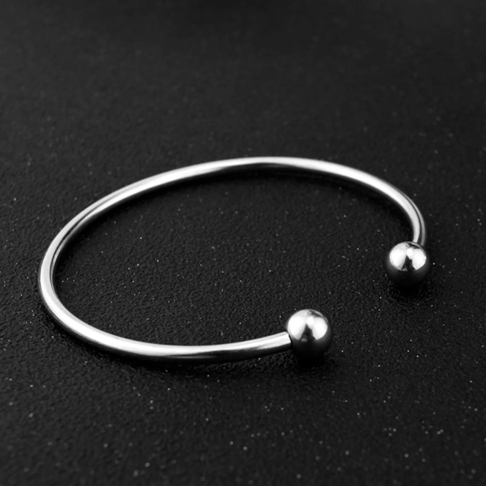 2pcs/lot Stainless Steel Unscrew Adjustable Cuff Bangle Bracelets Blanks