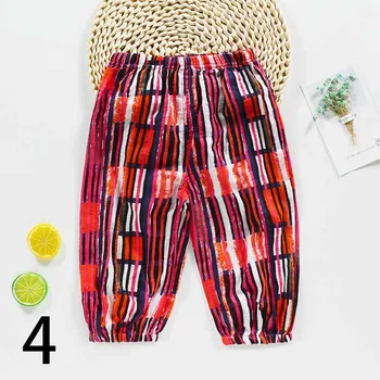 

Cotton Baby Girls Pants Summer Anti-Mosquito Air-Conditioning Lantern Bloom Trousers Children Jogging Sport Kids Leggings KZ04