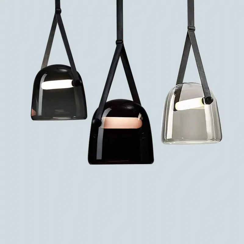 

Belt Mona Glass Pendant Light Led Kitchen Hanging Lights Dining Room Home Decor Modern Light Fixture Suspension Industrial Lamp