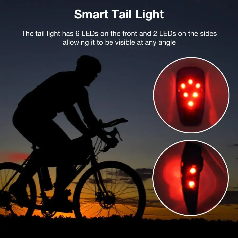 Smart Bicycle Light USB Charge Led Bike Light Flash Tail Rear Bicycle Lights for Mountains Bike Seatpost Warning Taillights