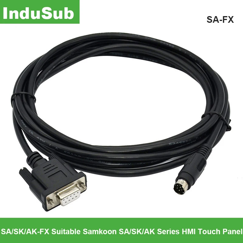 

SA-FX SA/SK/AK-FX Suitable Samkoon SA/SK/AK Series HMI Touch Panel Connect FX Series PLC Programming Cable SA FK Cable