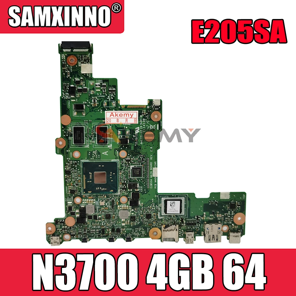 AKemy E205SA материнская плата для ноутбука N3700 CPU 4 ГБ ОЗУ 64 For Asus tp200sA E205S тестовая |