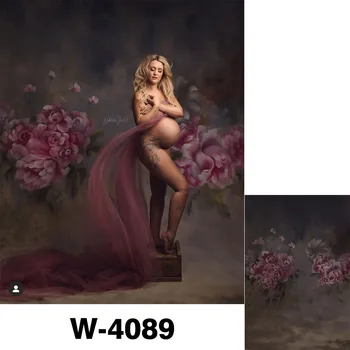 

HUAYI Photography Backdrop Studio Muslin Rose Background Pregnant Belly Photo Booth 3 Kinds Materials W-4089H