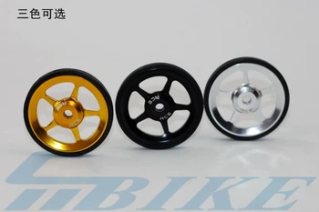

1 pair Bicycle Easywheel 3 Colors Aluminum Alloy Super Lightweight Easy Wheels + Titanium bolts For Brompton 45g/set