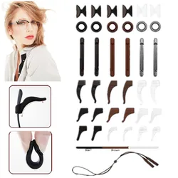 Glasses Accessories Set Multiple Styles Non-slip Nose Pads  Frame Glasses Flat Bridge Of Nose Unisex Half-Moon Glasses Cushions
