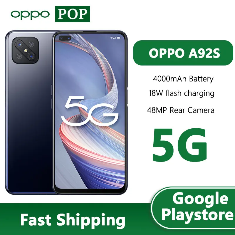 OPPO A92s 5G мобильный телефон 6 57 дюймов 120 Гц экран 8 Гб 128 ГБ МТК MT6873V Octa Core SA/НСА
