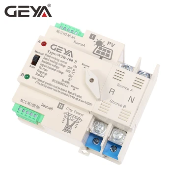 Interruptor de Transferencia Automática Din Rail 2P 3P 4P 63A AC220V ATS PV GEYA - sistema de energía Solar en red 2
